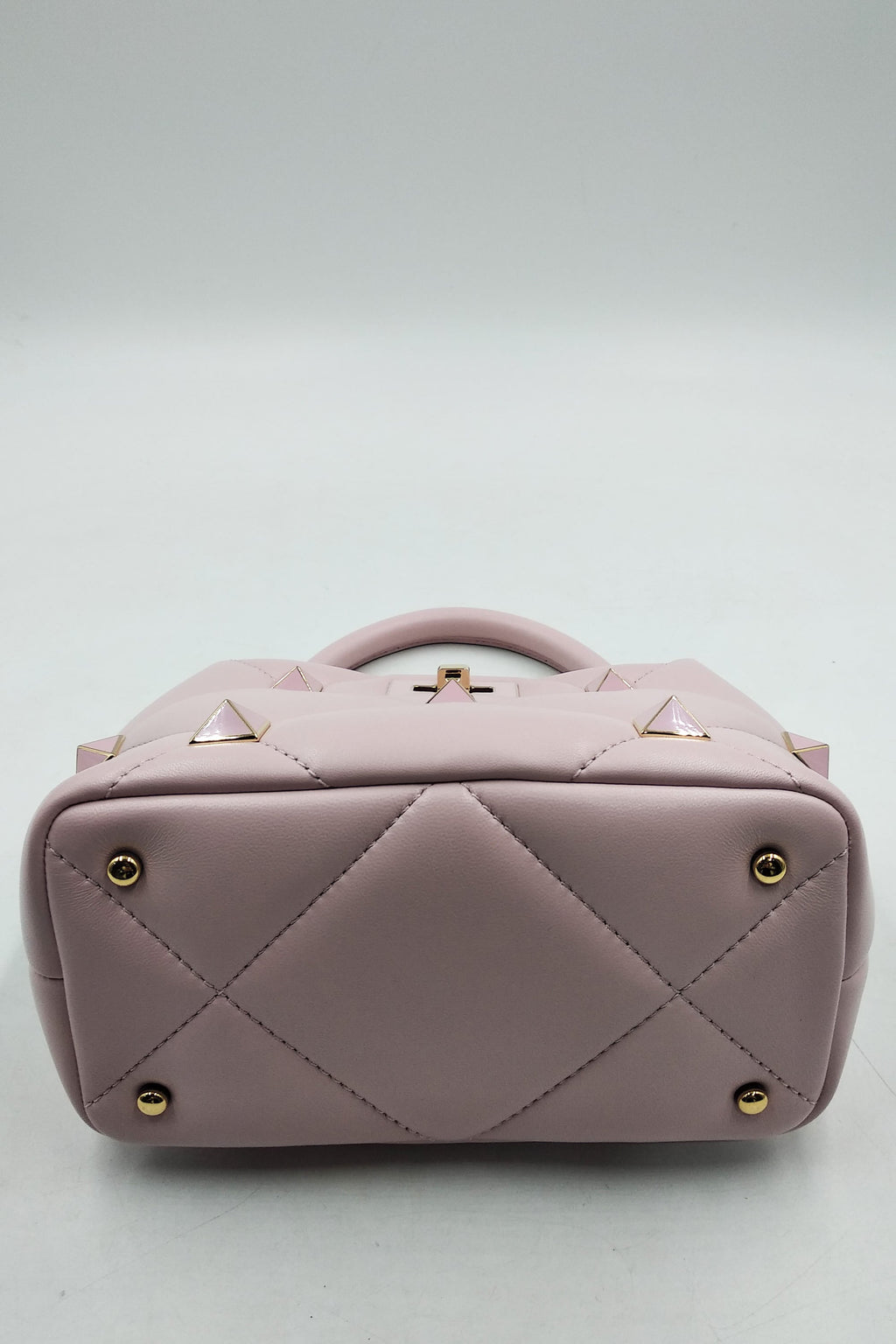 Small Roman Stud the Handle Bag Blush Pink