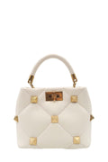 Small Roman Stud the Handle Bag White