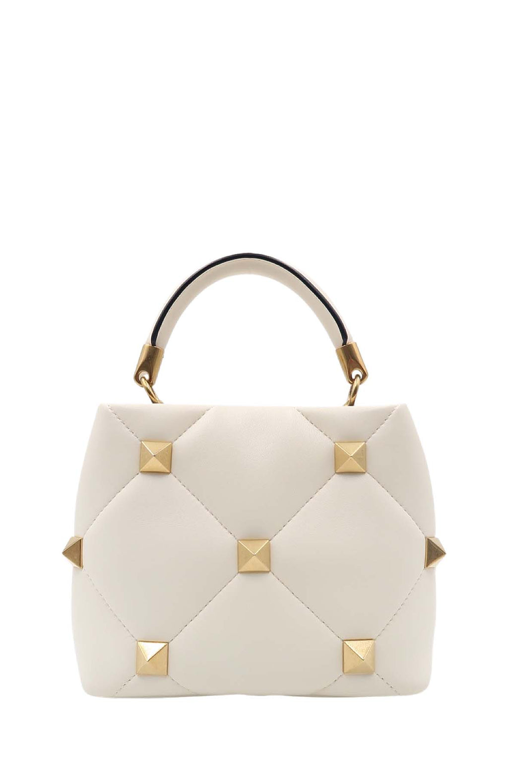 Small Roman Stud the Handle Bag White