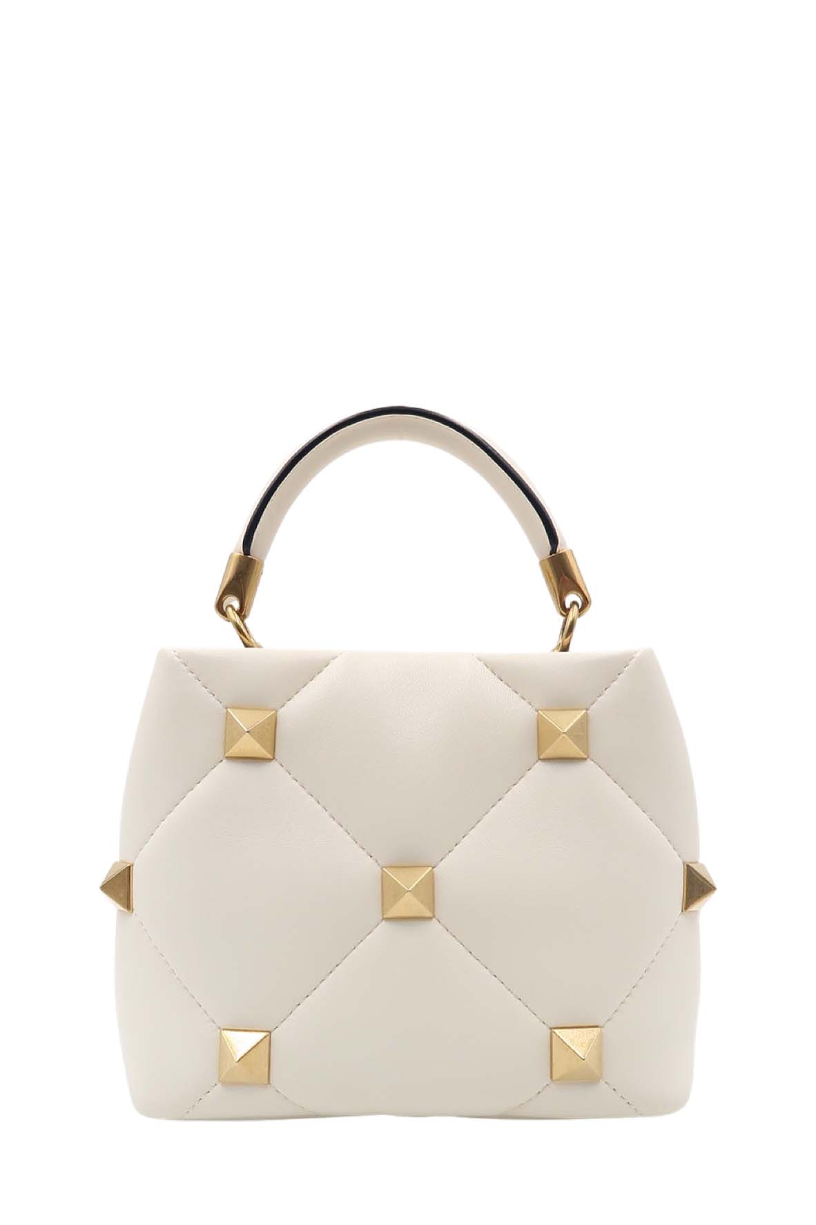 Small Roman Stud the Handle Bag White