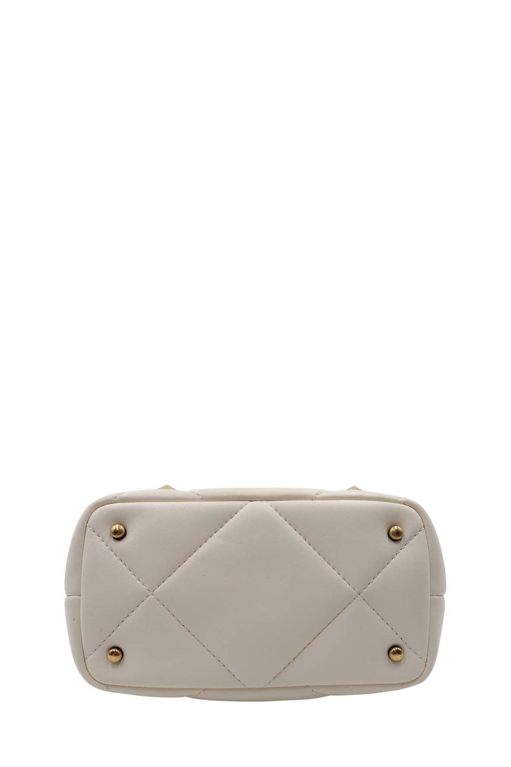 Small Roman Stud the Handle Bag White