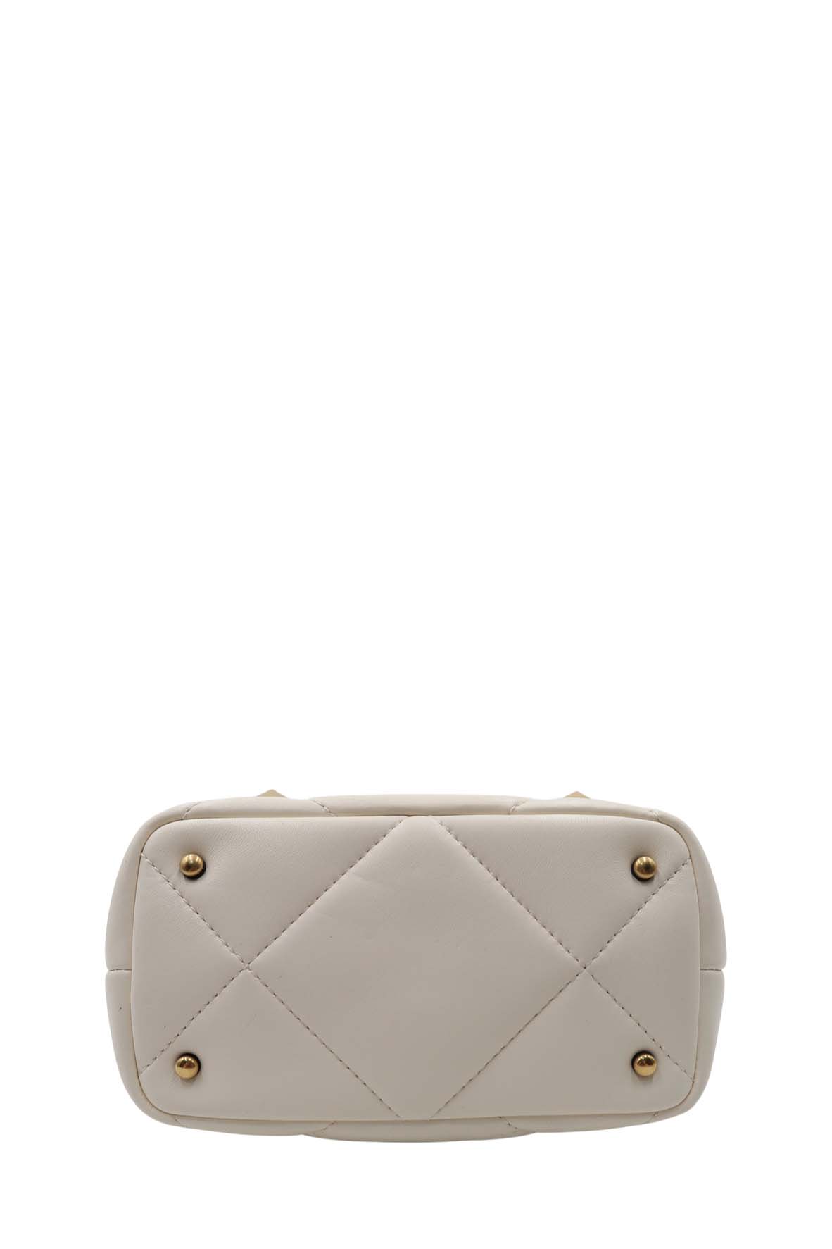 Small Roman Stud the Handle Bag White