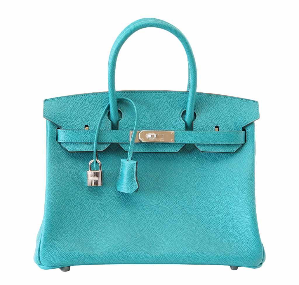 HermÃƒÆ’Ã‚Â¨s Birkin 30 Blue Paon Bag