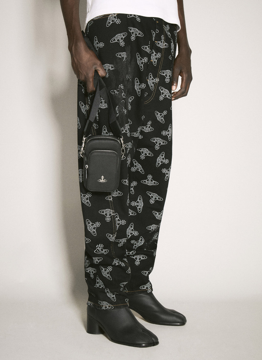 Vivienne Westwood Men Saffiano Phone Crossbody Bag