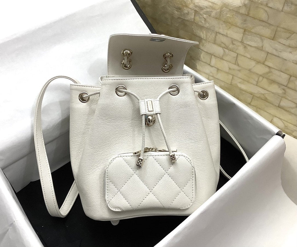CHLSmall Affinity Backpack White For Women, Women’s Bags 9.8in/25cm