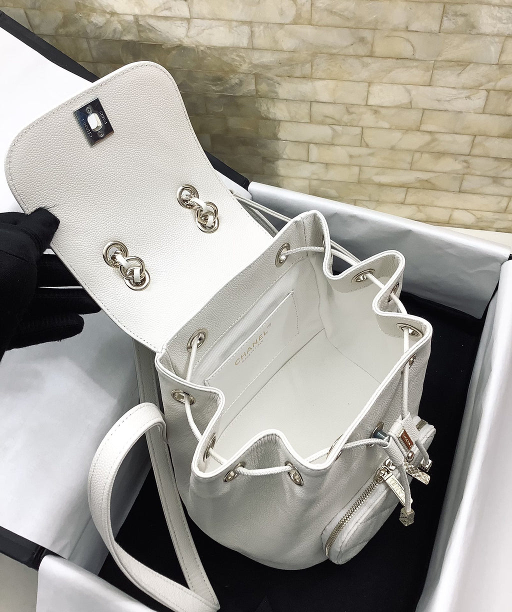 CHLSmall Affinity Backpack White For Women, Women’s Bags 9.8in/25cm