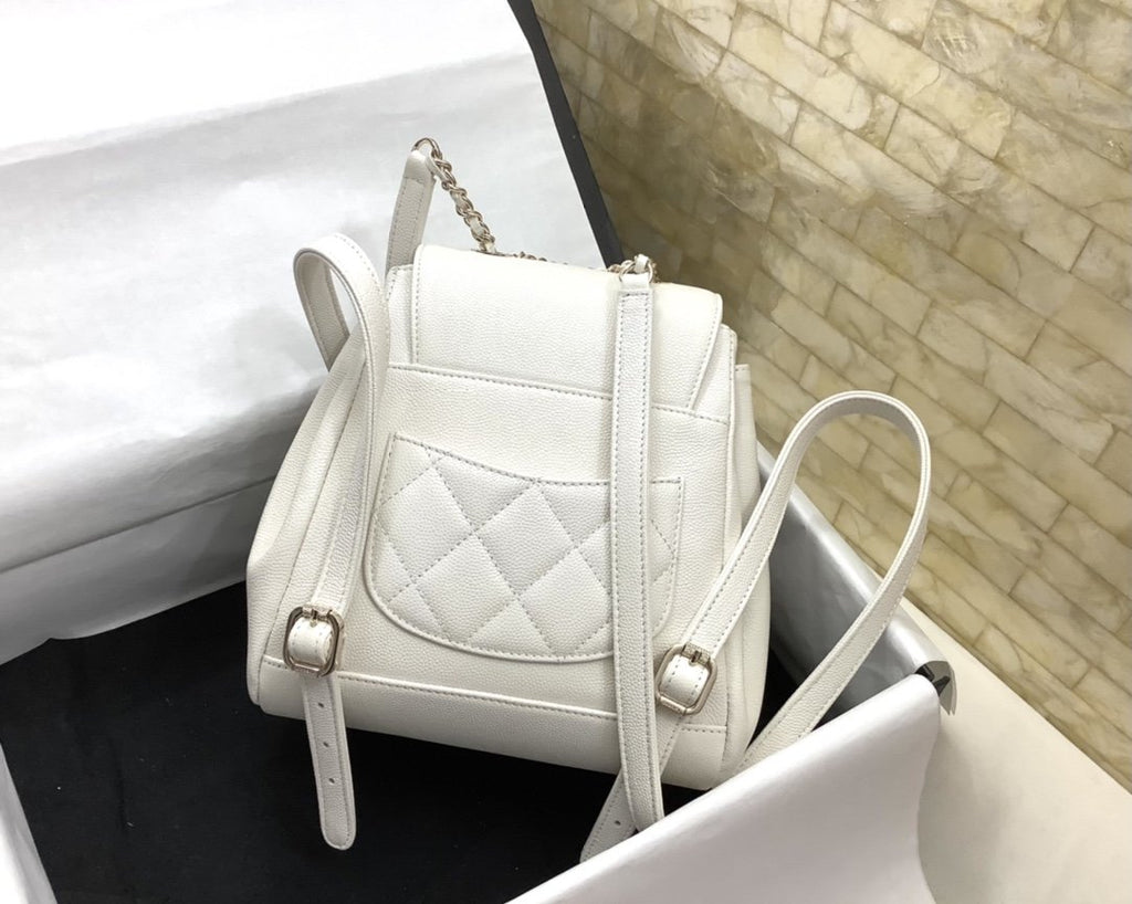 CHLSmall Affinity Backpack White For Women, Women’s Bags 9.8in/25cm