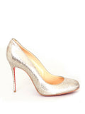 Fifi 100 Silver Snakeskin Pumps