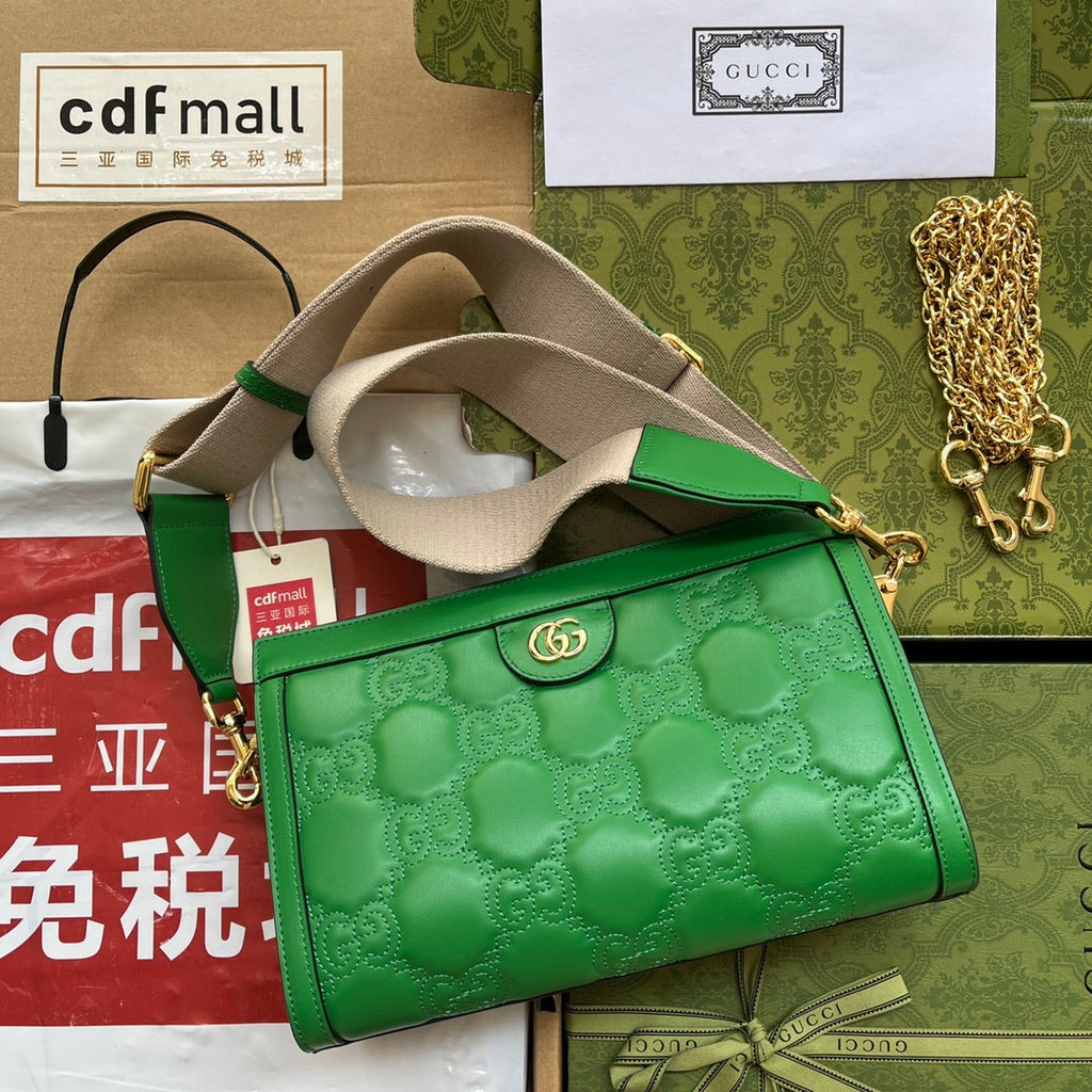 gg Matelassé Small Bag Green For Women, Women’s Bags 10.2in/26cm gg‎