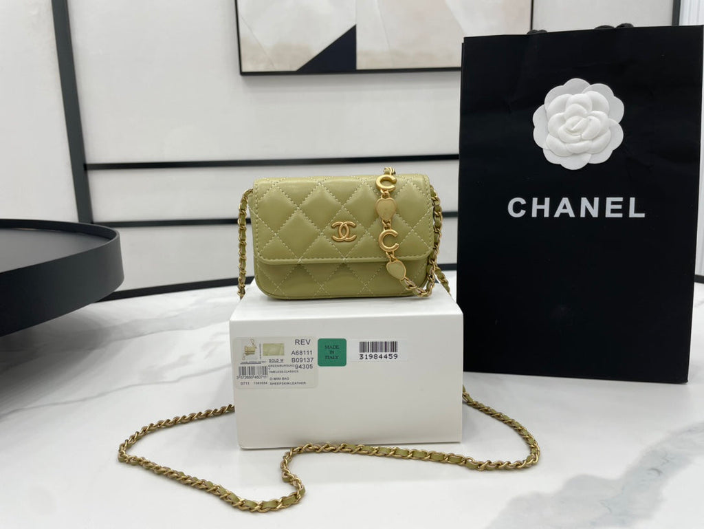 CHLMini GlamIap Bag Green For Women Bags 7.5in/19cm