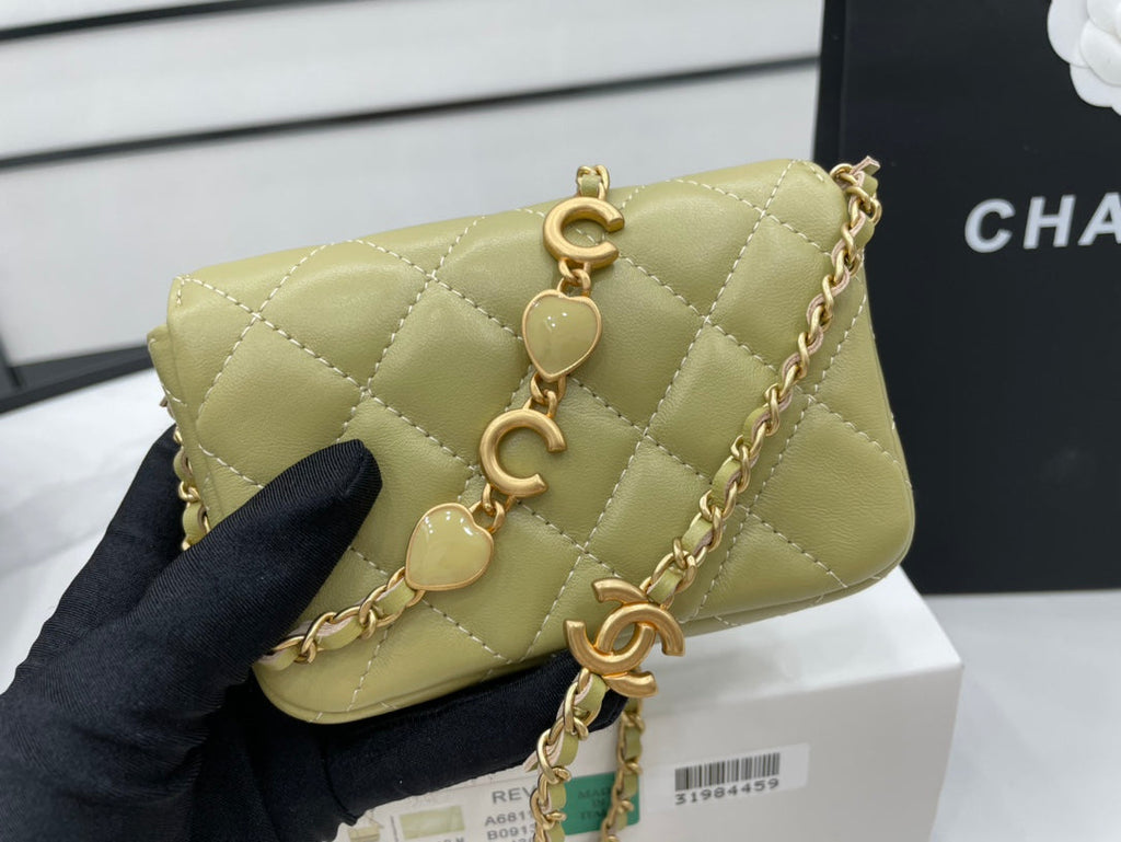 CHLMini Flap Bag Green For Women, Women’s Bags 7.5in/19cm