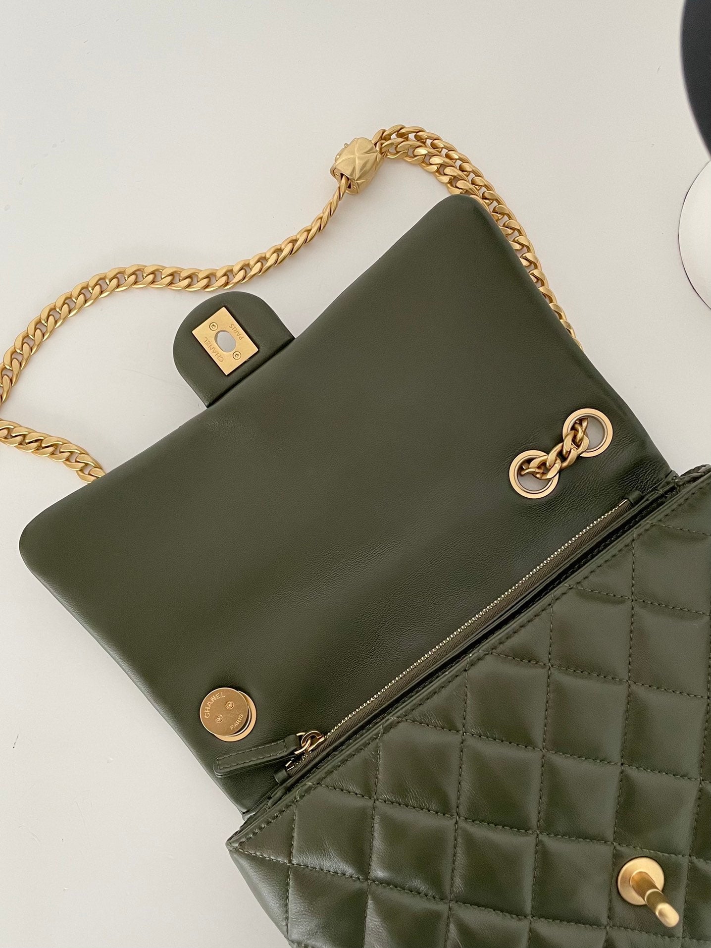 CHLSmall Flap Bag Green For Women, Women’s Bags 8.7in/22cm