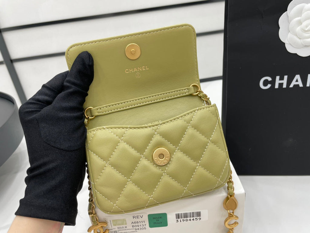 CHLMini Flap Bag Green For Women, Women’s Bags 7.5in/19cm