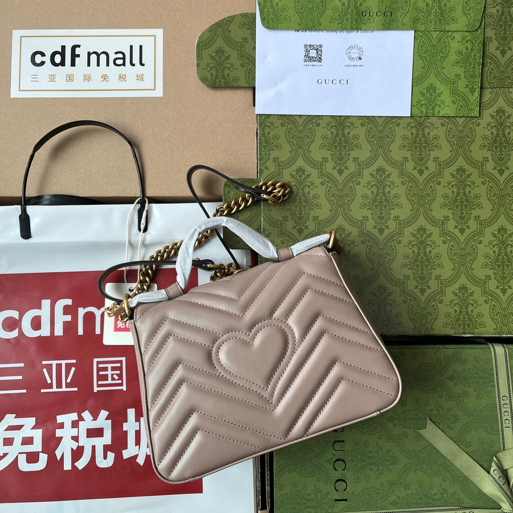 Glami Marmont Mini Top Handle Bag Nude For Women, Women’s Bags 8.3in/21cm Glami