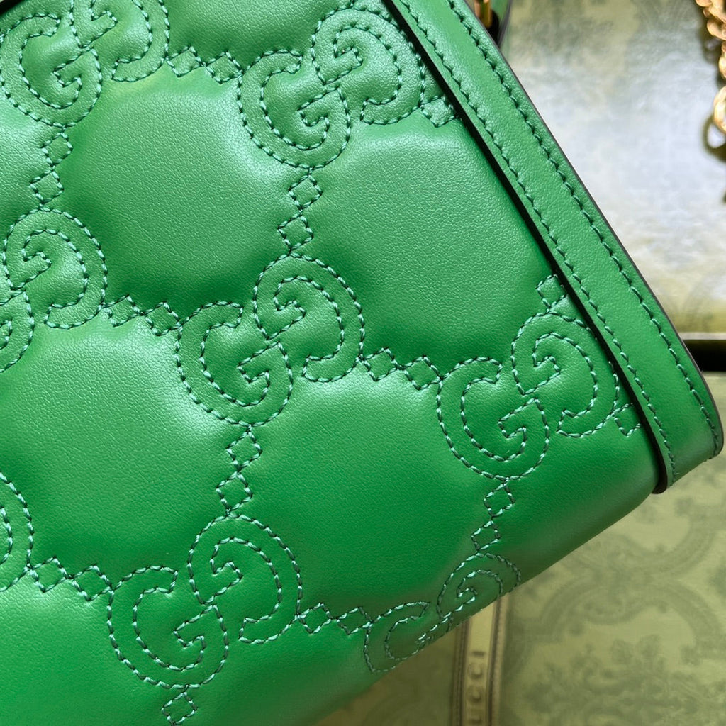 gg Matelassé Small Bag Green For Women, Women’s Bags 10.2in/26cm gg‎