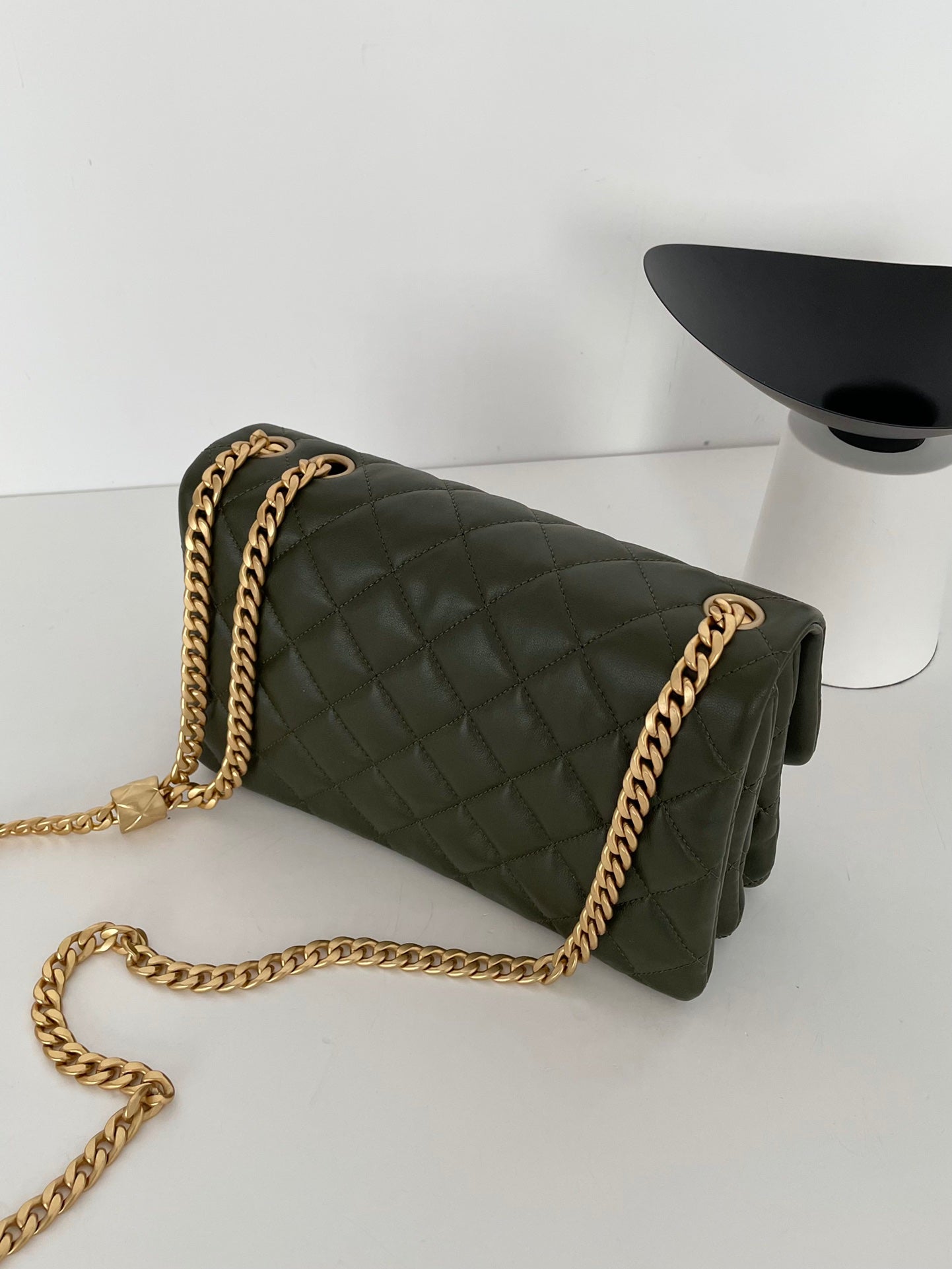 CHLSmall Flap Bag Green For Women, Women’s Bags 8.7in/22cm