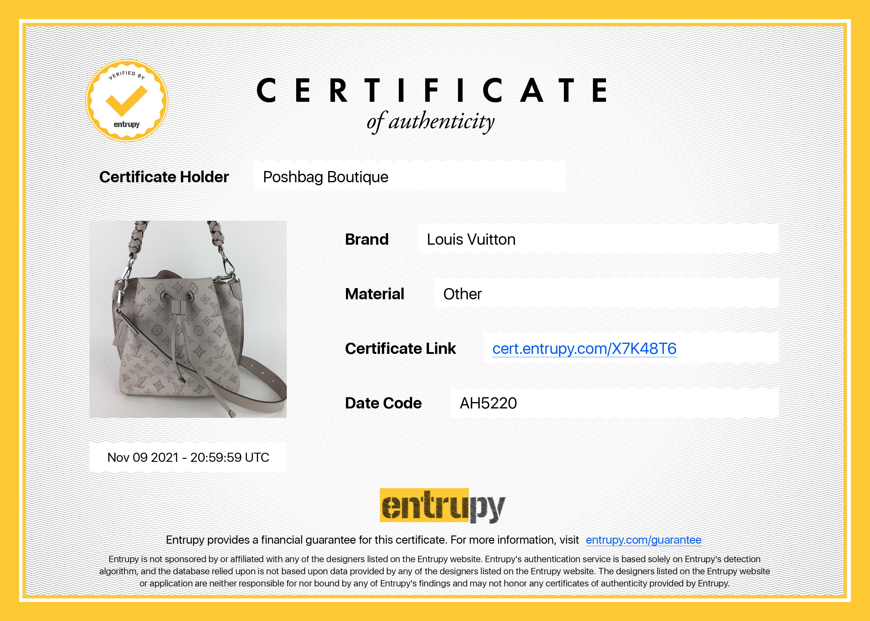 Louis Vuitto Muria Mahina Calfskin Hobo Bag