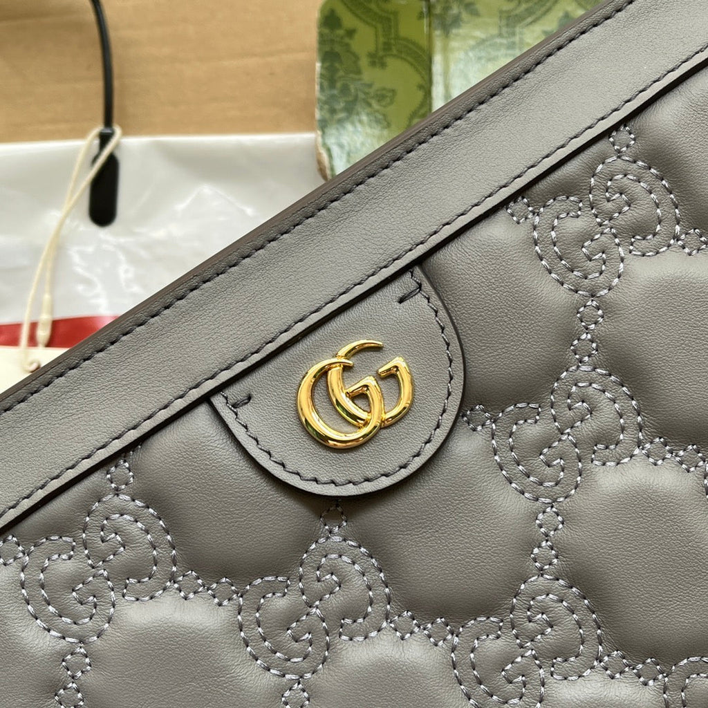 gg Matelassé Small Bag Grey For Women, Women’s Bags 10.2in/26cm gg‎ ‎702200 UM8HG 1563