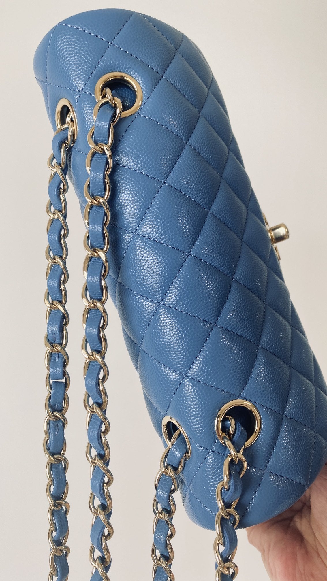 CHLSmall Classic Handbag Blue For Women, Women’s Bags 9.1in/23cm