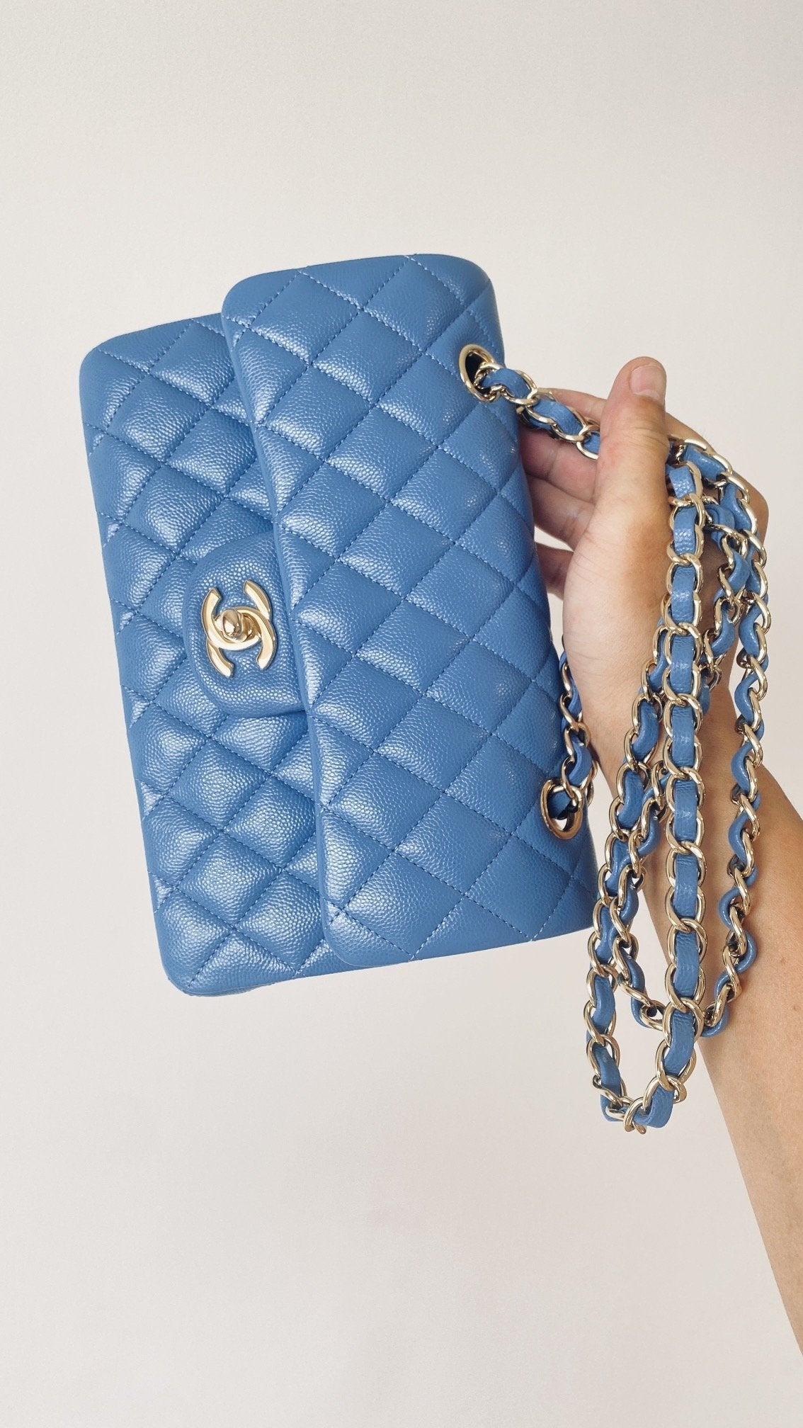 CHLSmall Classic Handbag Blue For Women, Women’s Bags 9.1in/23cm