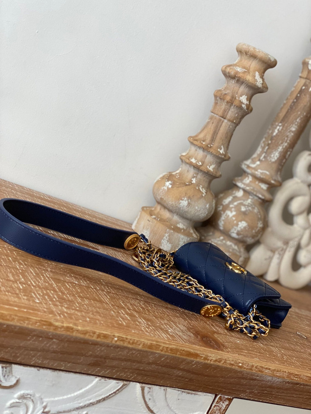 CHL Clutch With Chain Blue For Women, Women’s Bags 4.8in/12.3cm
