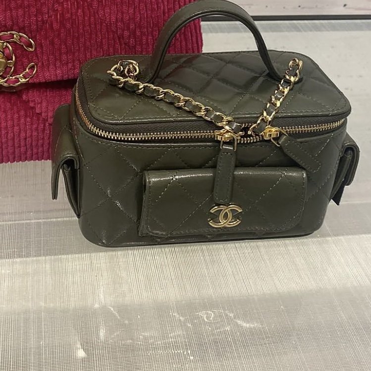 CHLVanity Bag With Strap Dark Green For Women Bags 6.6in/17cm