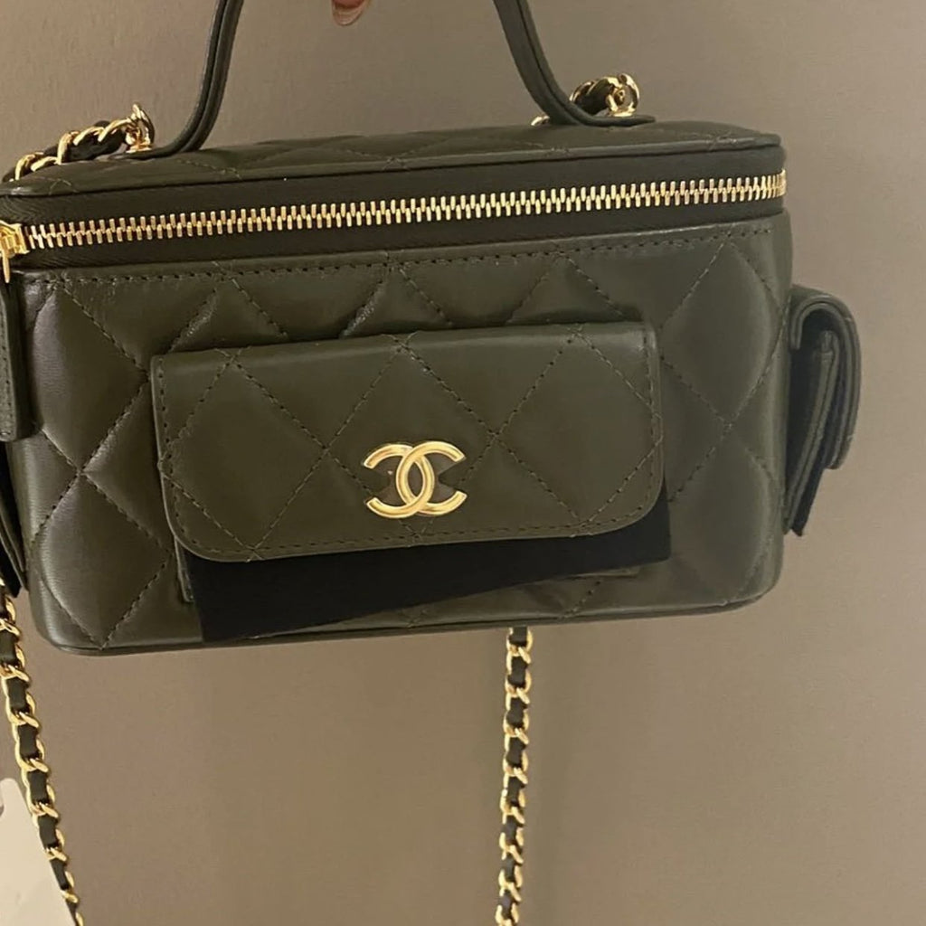CHLVanity Bag With Strap Dark Green For Women Bags 6.6in/17cm