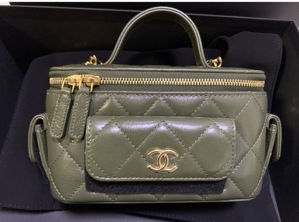 CHLVanity Bag With Strap Dark Green For Women Bags 6.6in/17cm
