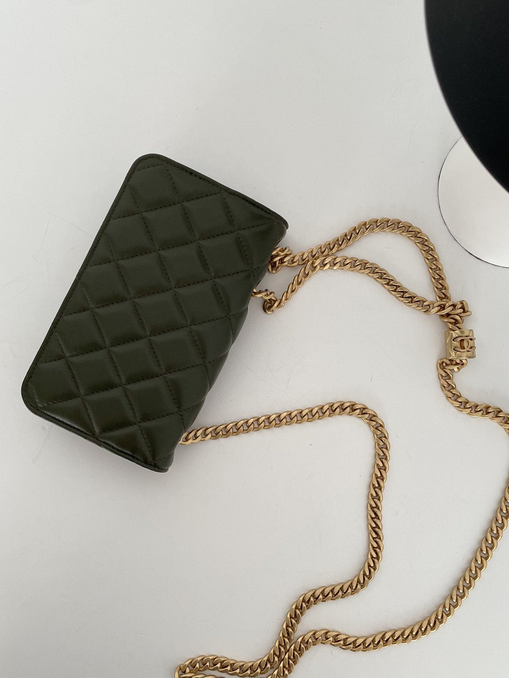 CHLWallet With Strap Dark Green For Women Bags 6.7in/17cm