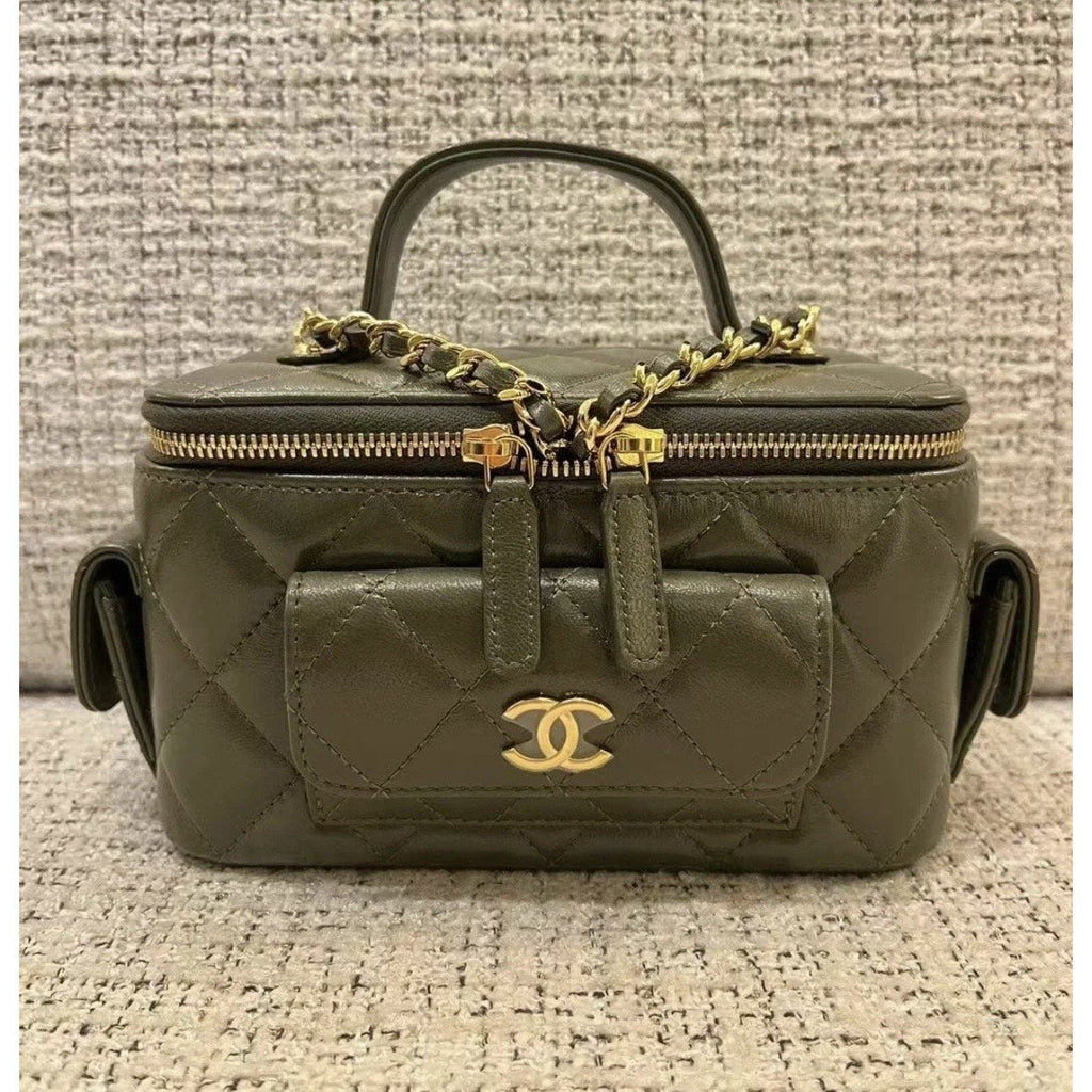 CHLVanity Bag With Strap Dark Green For Women Bags 6.6in/17cm
