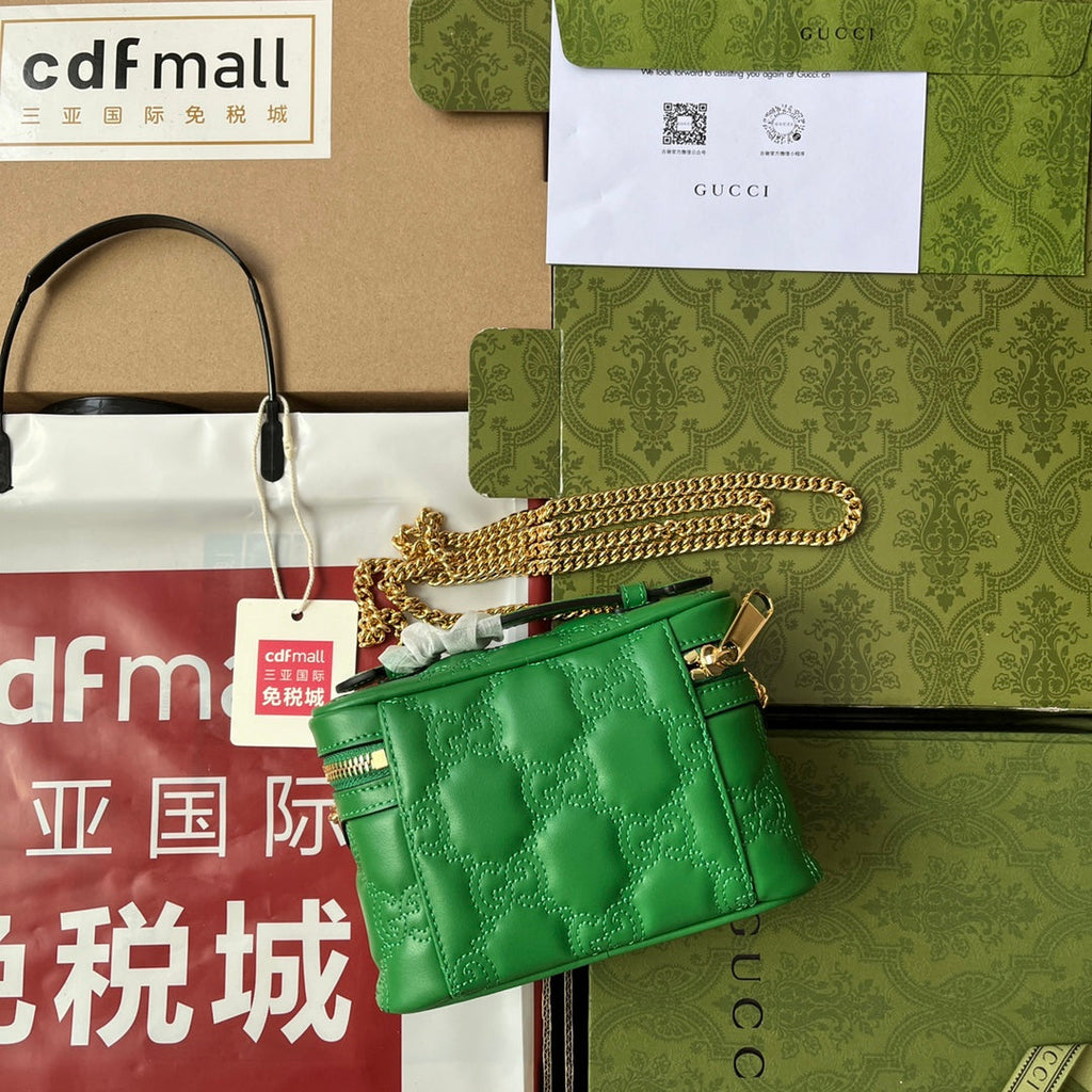 Glami Quilted Glami Mini Handbag Green For Women, Women’s Bags 6.3in/16cm Glami 723770 UM8IG 3219