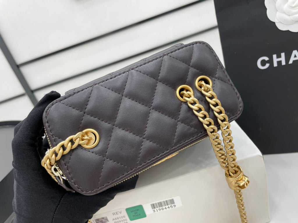 CHLSmall Vanity Case Purple For Women Bags 5.9in/15cm