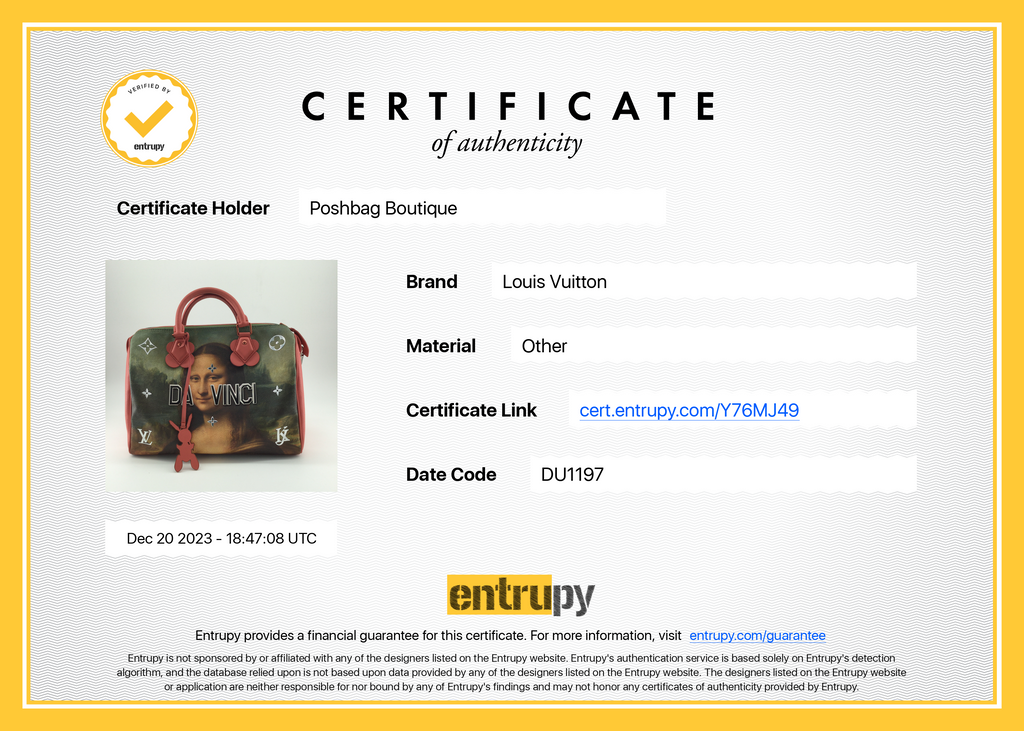 Louis Vuitto Speedy 30 Master Collection Leonardo da Vinci Bag