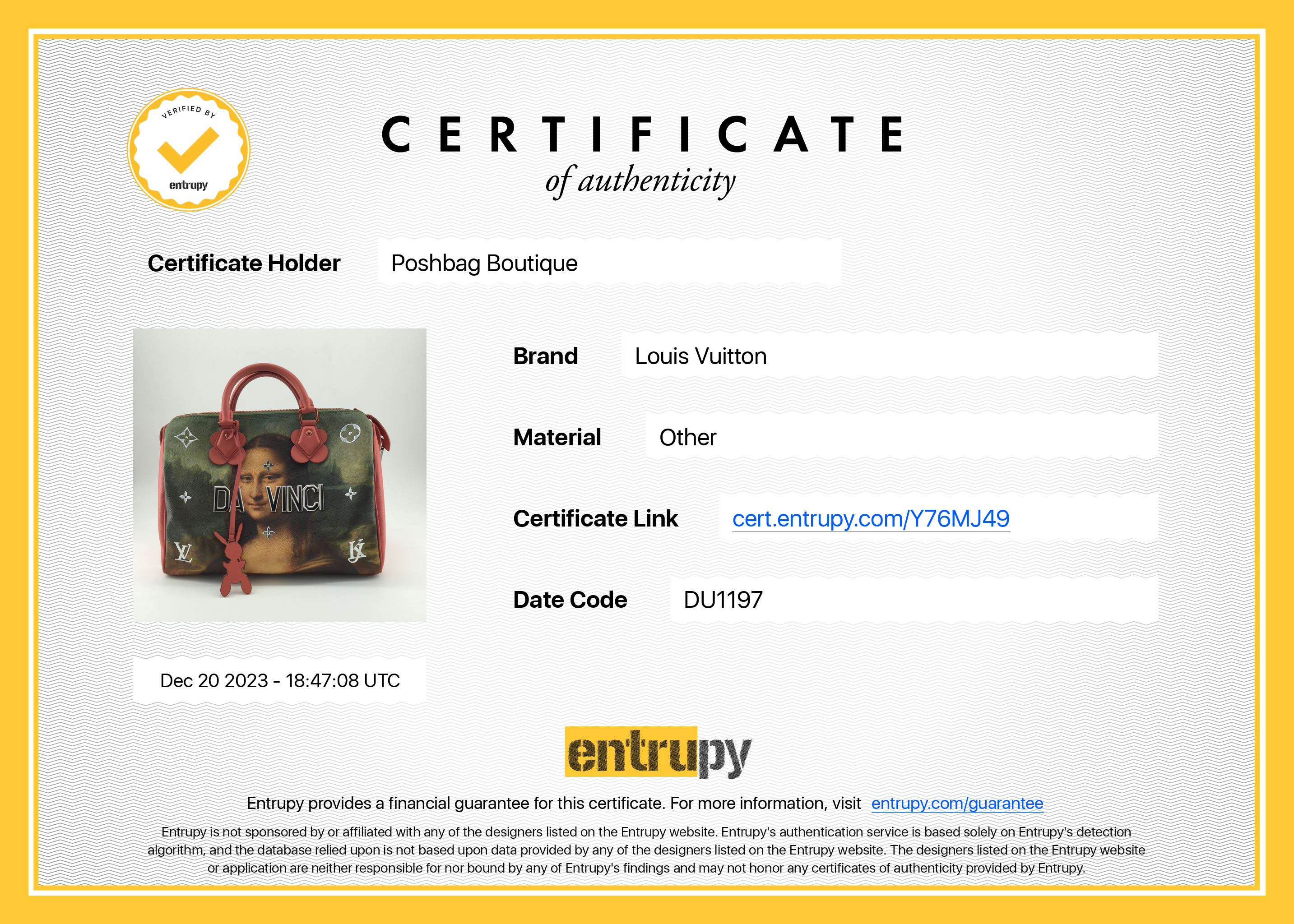 Louis Vuitto Speedy 30 Master Collection Leonardo da Vinci Bag