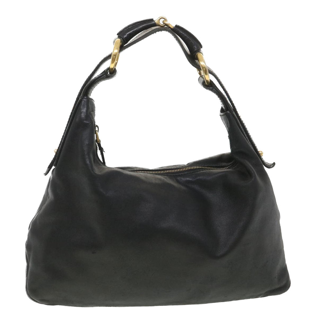 GUCCI Shoulder Bag Leather Black 115867 yb002