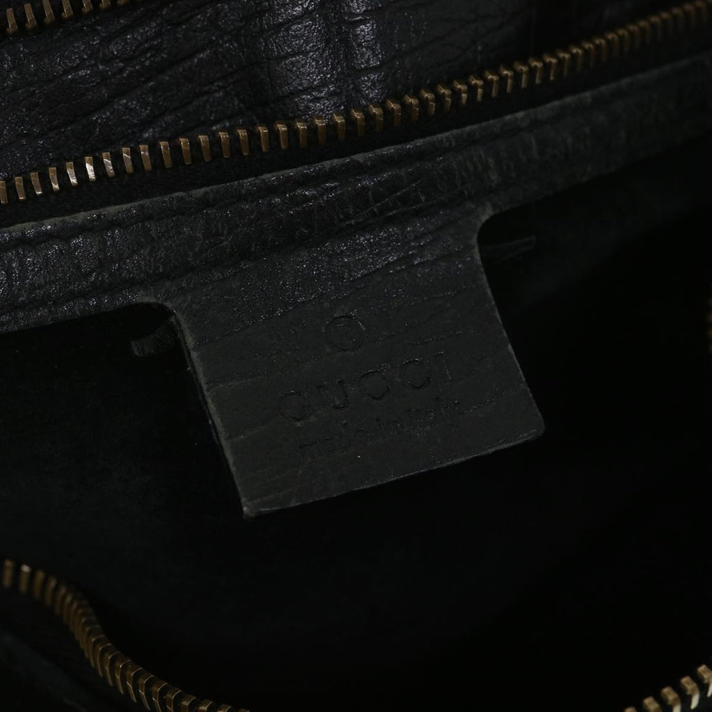 GUCCI Shoulder Bag Leather Black 115867 yb002