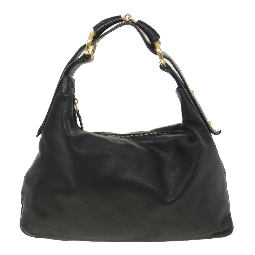 GUCCI Shoulder Bag Leather Black 115867 yb002