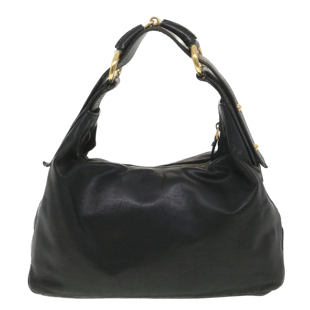 GUCCI Shoulder Bag Leather Black 115867 yb002