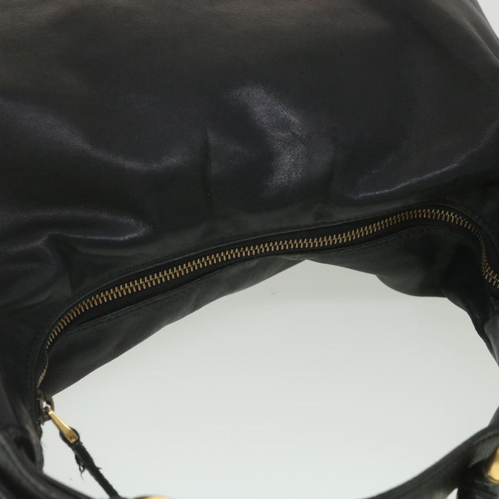 GUCCI Shoulder Bag Leather Black 115867 yb002
