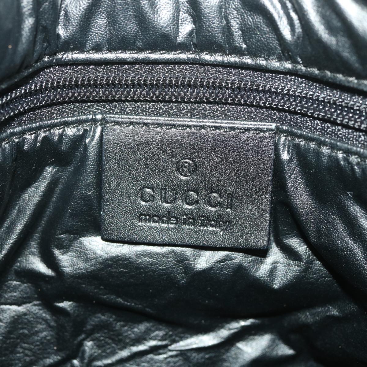 GUCCI GG Canvas Sherry Line Shoulder Bag Black Beige 001 4057 002058 yb019