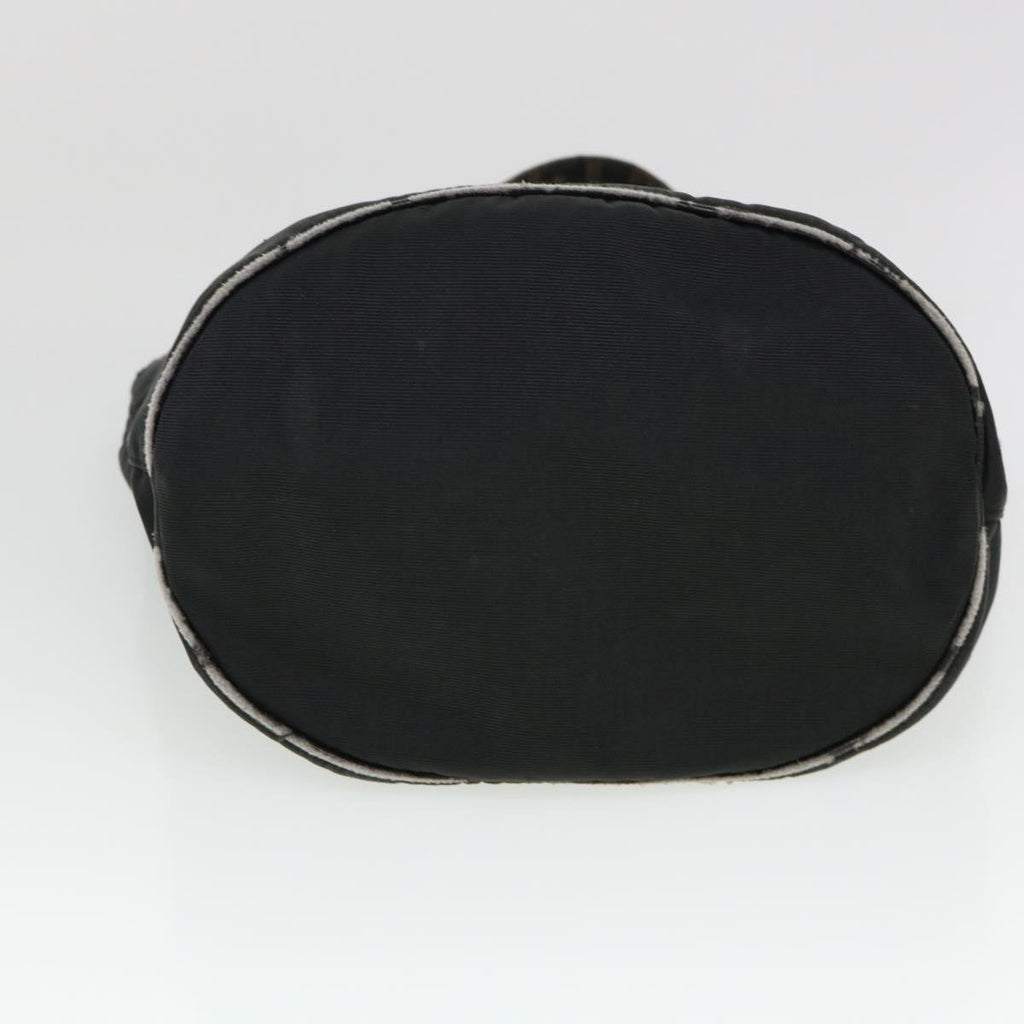 FENDI Hand Bag Nylon Brown Black yb047