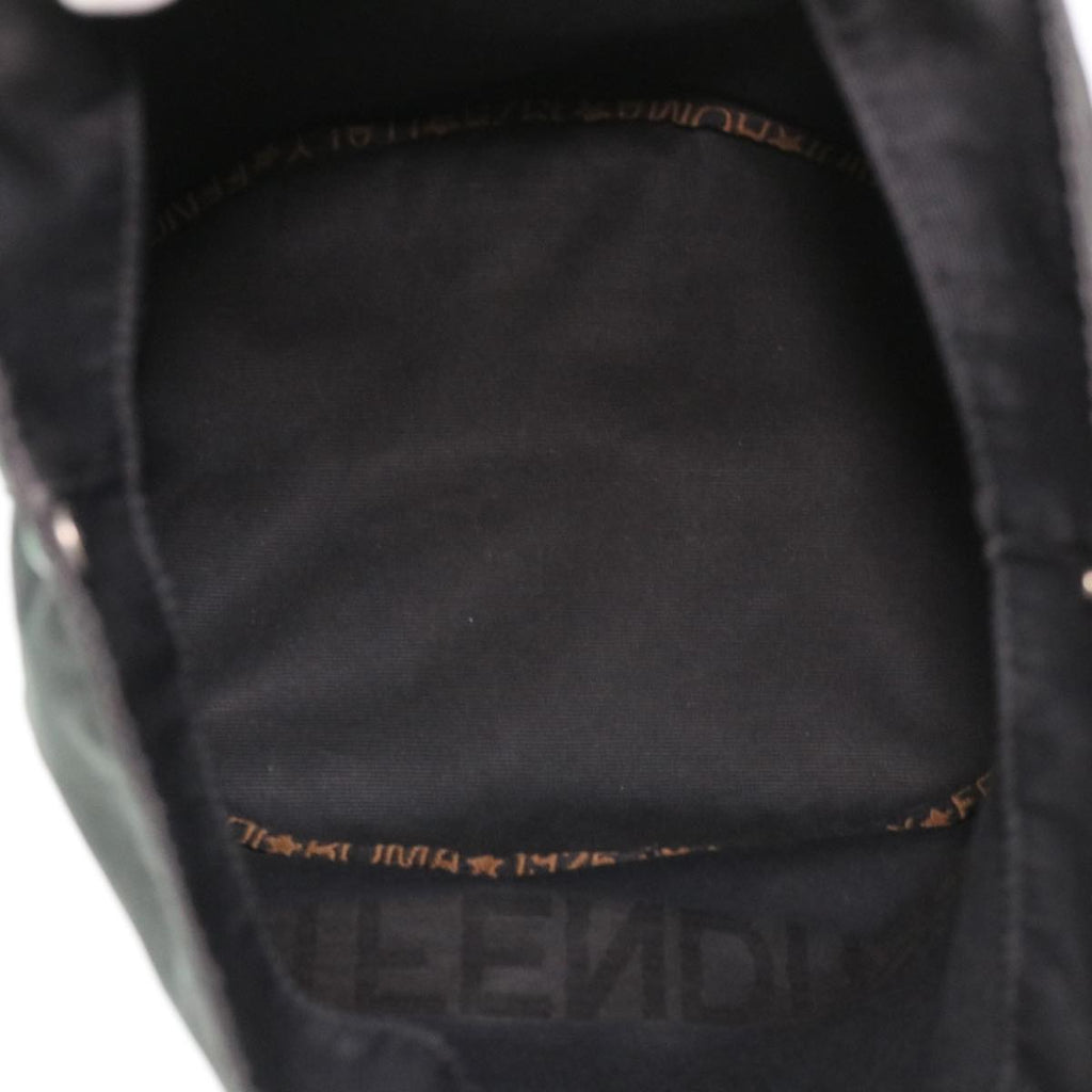 FENDI Hand Bag Nylon Brown Black yb047