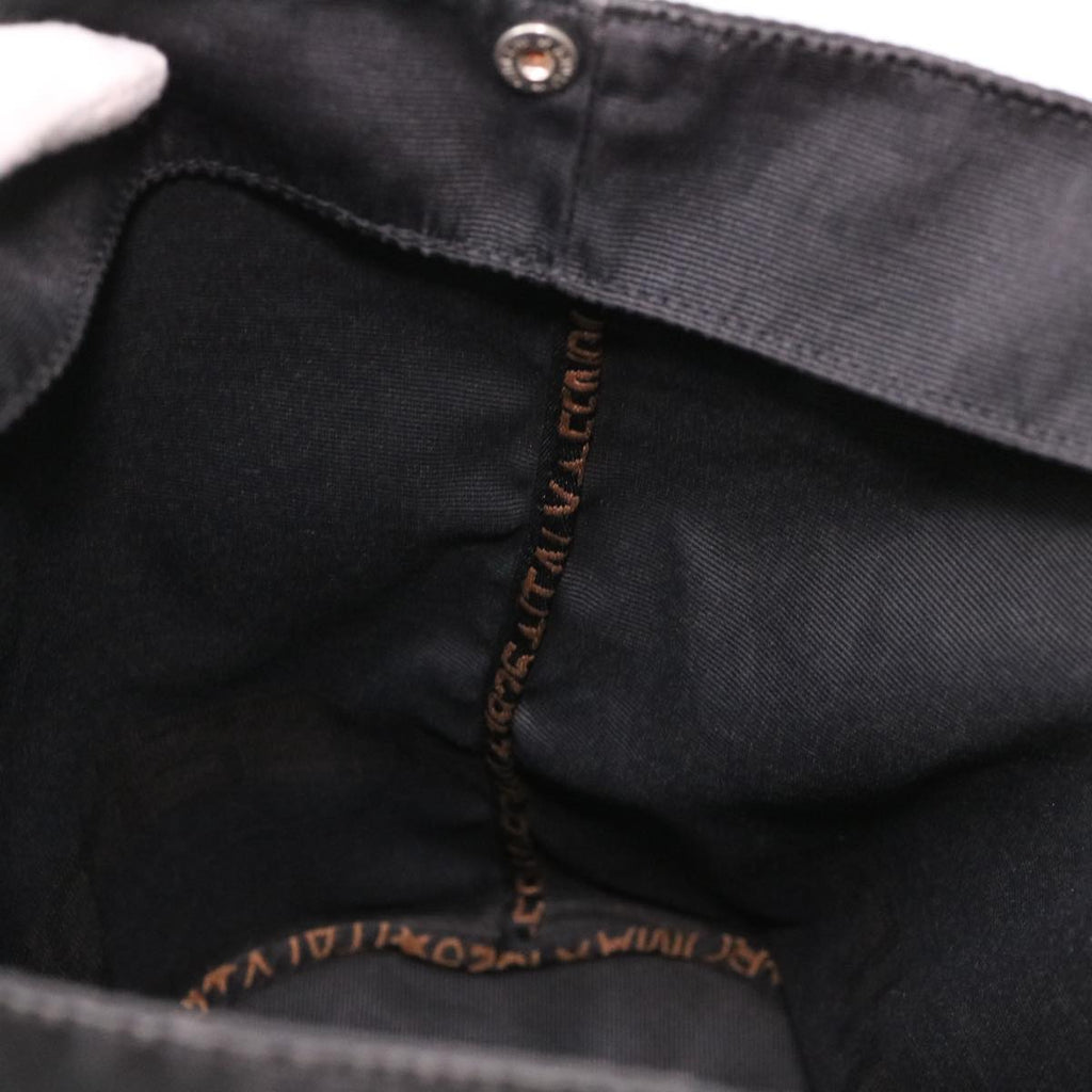 FENDI Hand Bag Nylon Brown Black yb047
