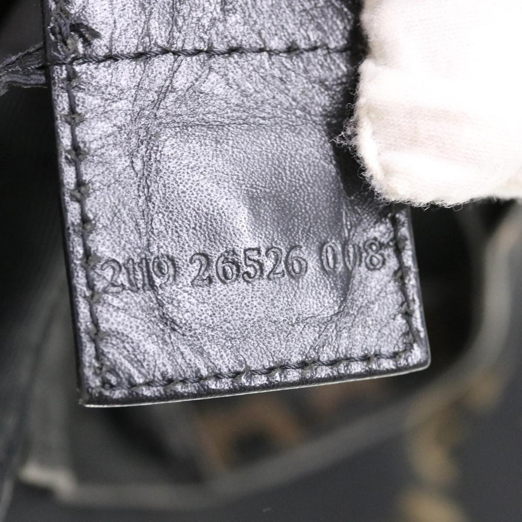 FENDI Hand Bag Nylon Brown Black yb047