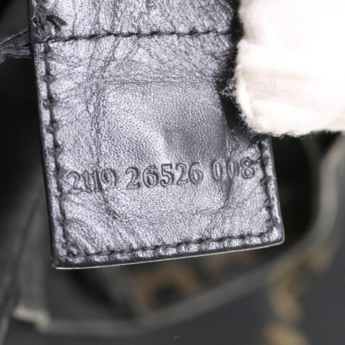 FENDI Hand Bag Nylon Brown Black yb047