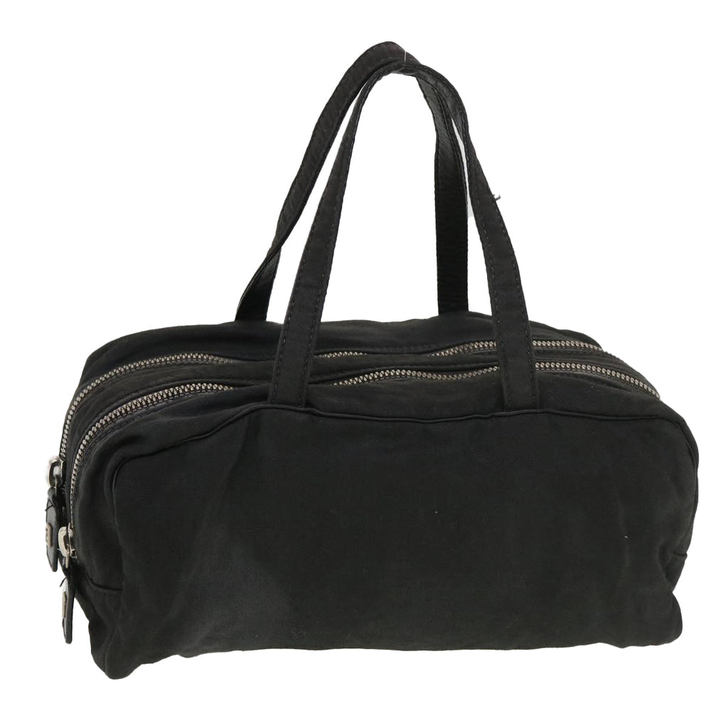 FENDI Hand Bag Canvas Black yb063