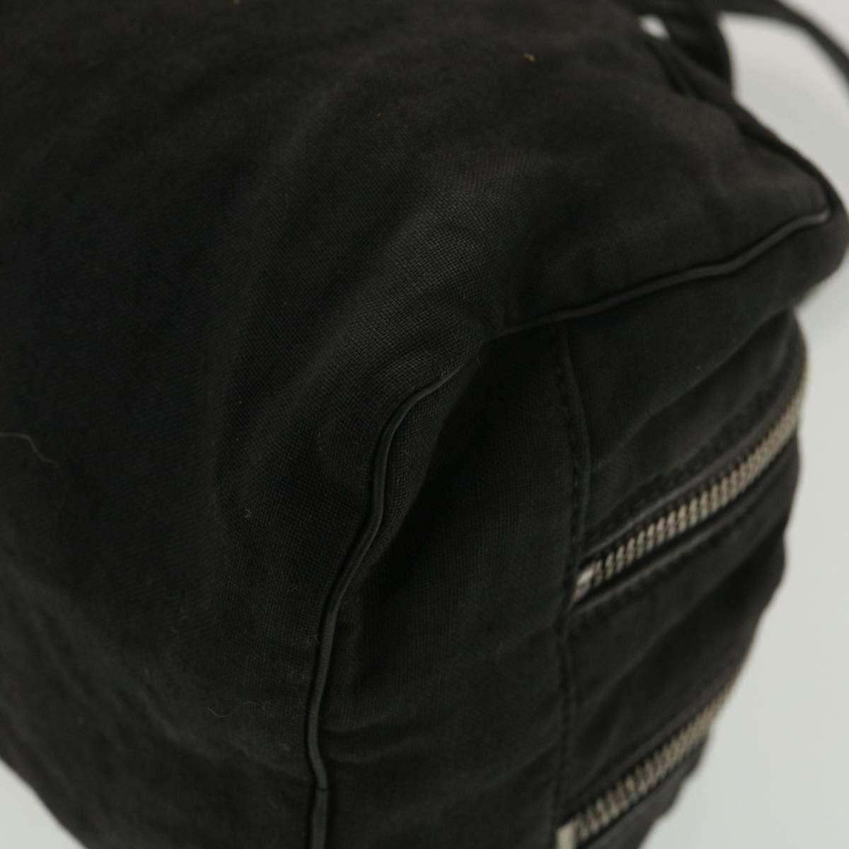 FENDI Hand Bag Canvas Black yb063