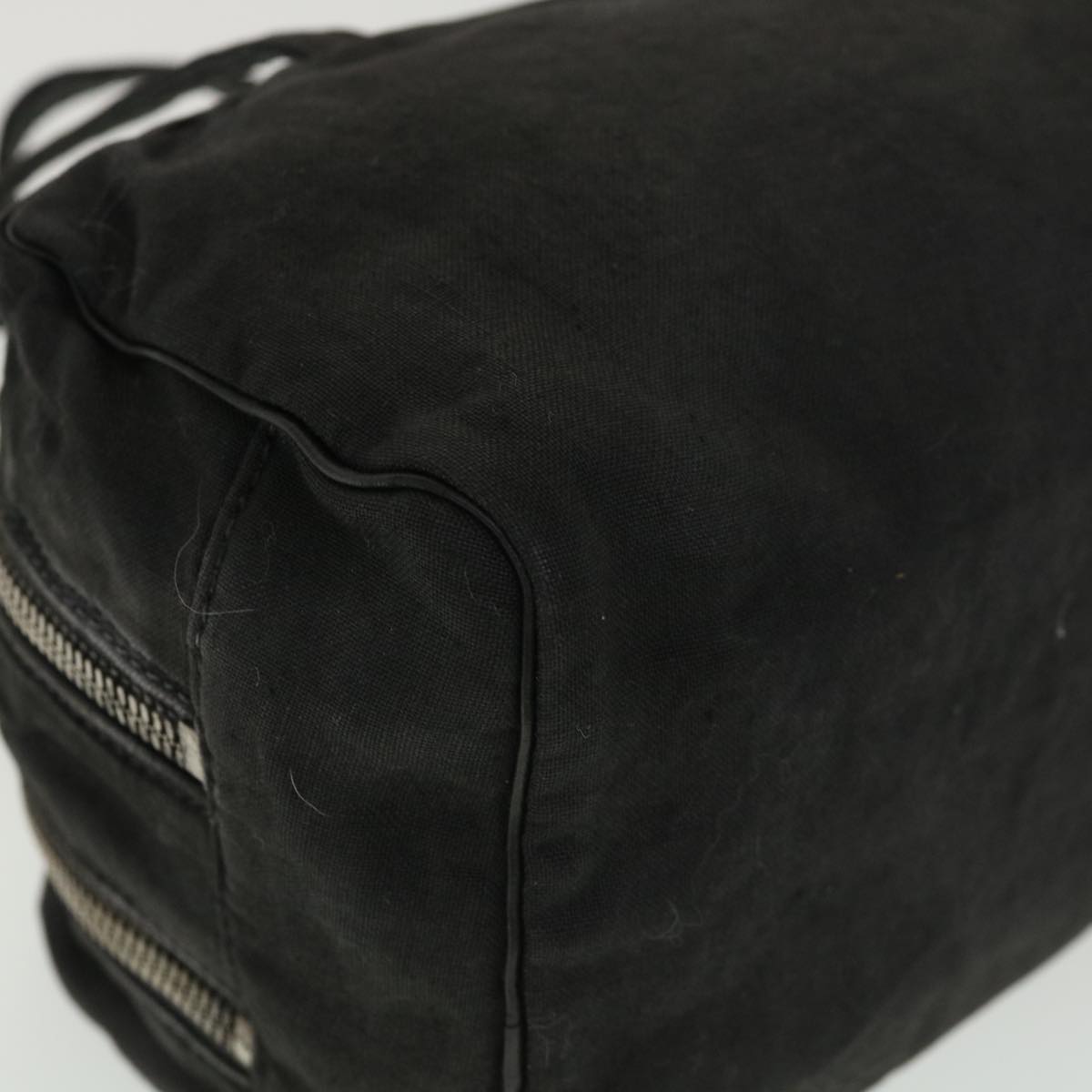 FENDI Hand Bag Canvas Black yb063
