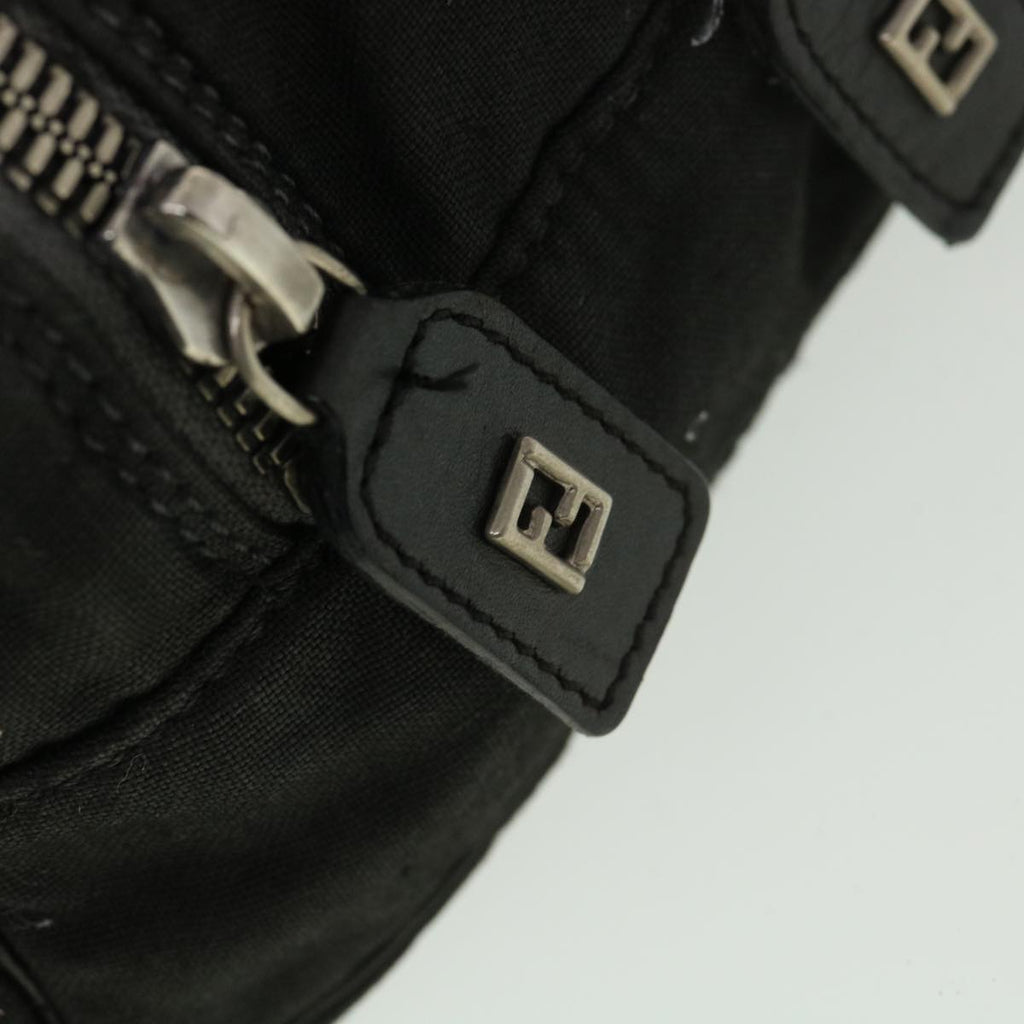FENDI Hand Bag Canvas Black yb063