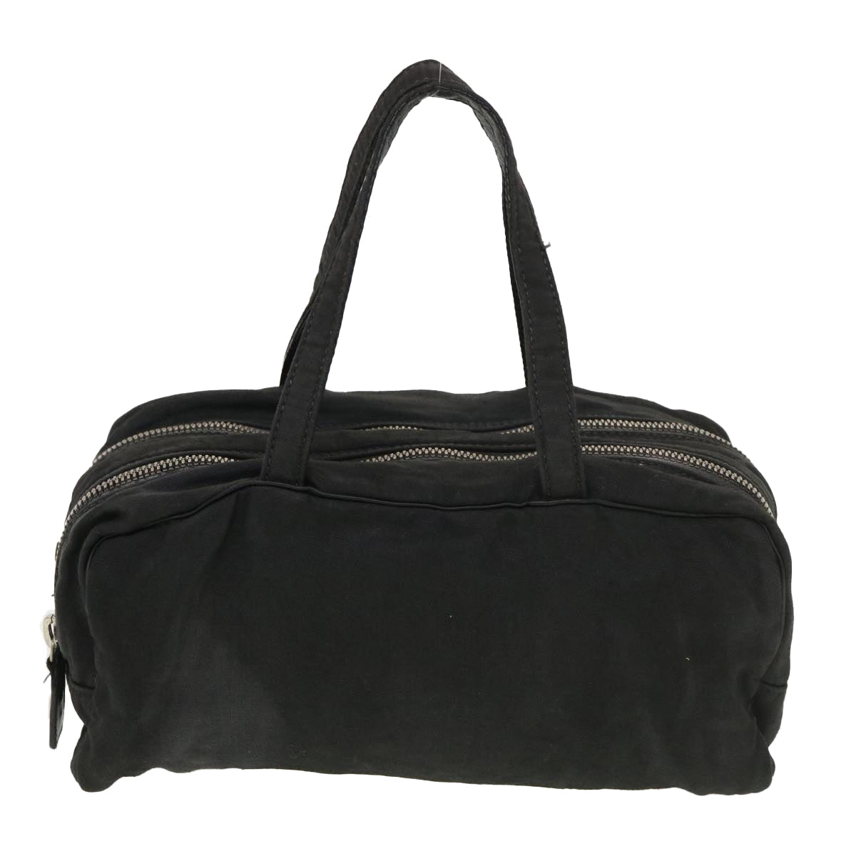 FENDI Hand Bag Canvas Black yb063